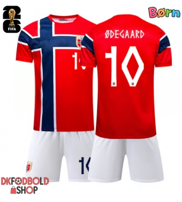 Norge Martin Odegaard #10 Hjemmebanesæt Børn VM 2026 Kort ærmer (+ korte bukser)